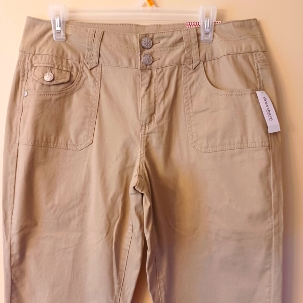 Dressbarn khaki Capris womens size 12 - Picture 4 of 9